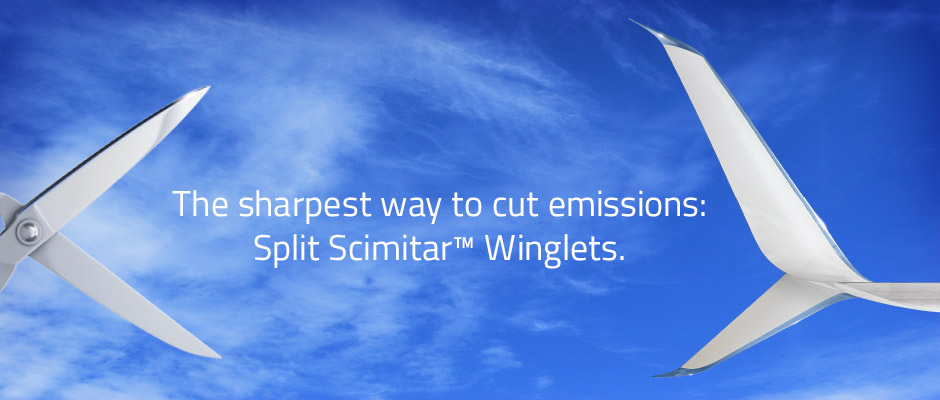 The sharpest way to cut emissions: Split Scimitar Winglets